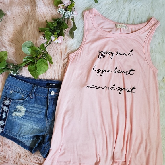 Altar'd State Tops - Altar'd State Pink Gypsy Soul Tank Top